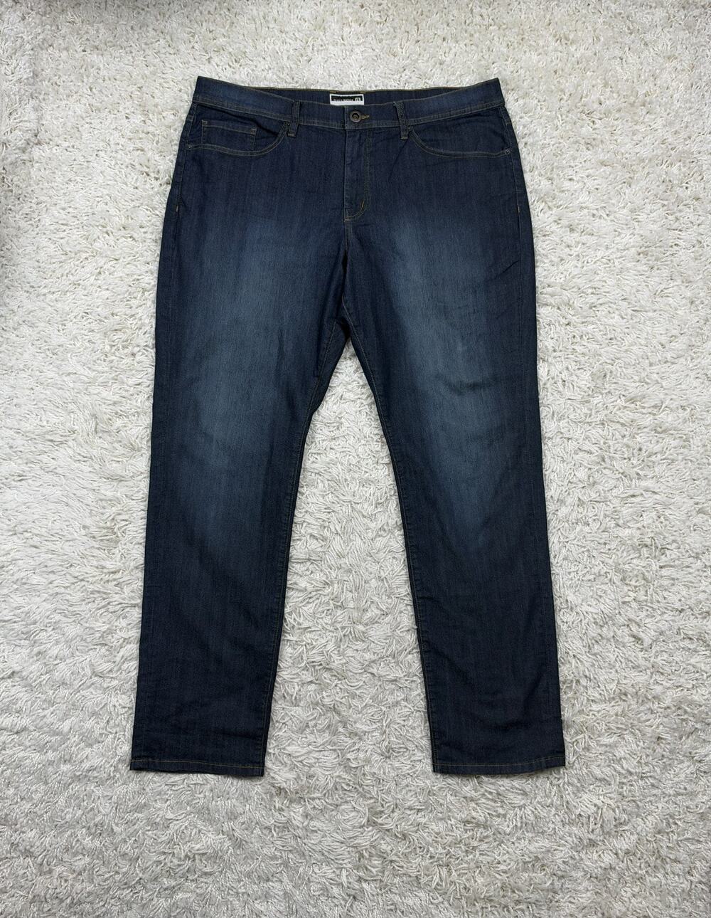 TravisMathew Jeans Mens 38x33 Dark Wash Blue Stretch Denim 5 Pocket Golf Casual
